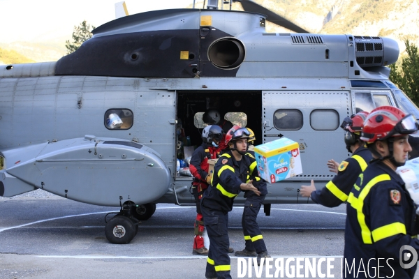 Au lendemain du passage de la tempête Alex le 2/10/2020 un pont aérien est mis en oeuvre pour évacuer les sinistrés et acheminer vivres et matériels. Environ 30 hélicoptères et 300 rotations quotidienne