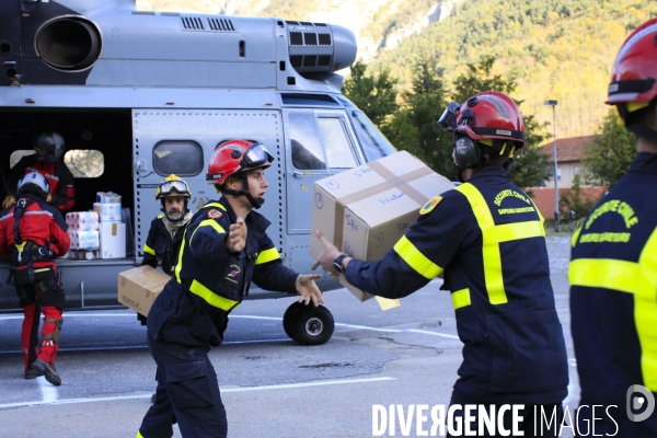 Au lendemain du passage de la tempête Alex le 2/10/2020 un pont aérien est mis en oeuvre pour évacuer les sinistrés et acheminer vivres et matériels. Environ 30 hélicoptères et 300 rotations quotidienne