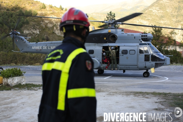 Au lendemain du passage de la tempête Alex le 2/10/2020 un pont aérien est mis en oeuvre pour évacuer les sinistrés et acheminer vivres et matériels. Environ 30 hélicoptères et 300 rotations quotidienne