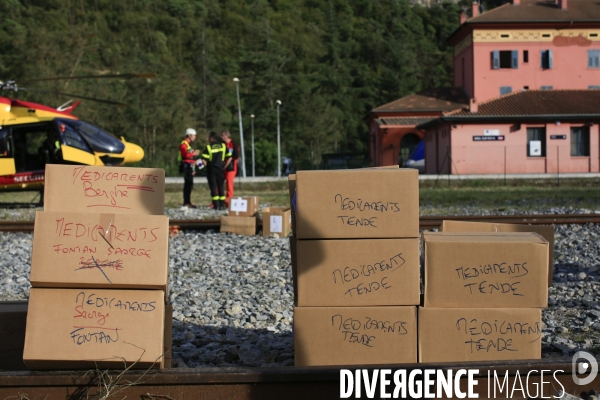 Au lendemain du passage de la tempête Alex le 2/10/2020 un pont aérien est mis en oeuvre pour évacuer les sinistrés et acheminer vivres et matériels. Environ 30 hélicoptères et 300 rotations quotidienne