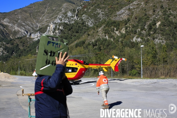 Au lendemain du passage de la tempête Alex le 2/10/2020 un pont aérien est mis en oeuvre pour évacuer les sinistrés et acheminer vivres et matériels. Environ 30 hélicoptères et 300 rotations quotidienne