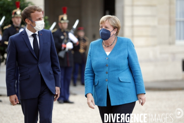 Emmanuel MACRON recoit Angela MERKEL