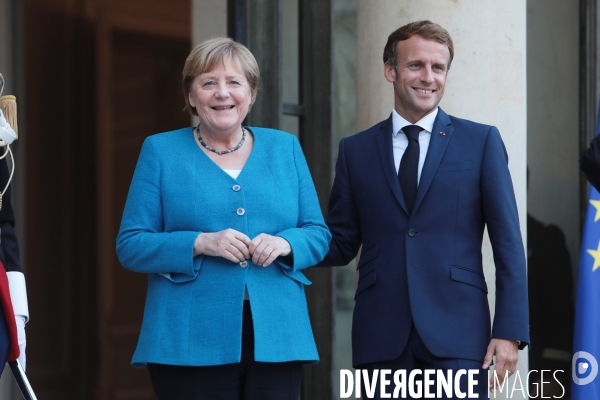 Emmanuel MACRON recoit Angela MERKEL