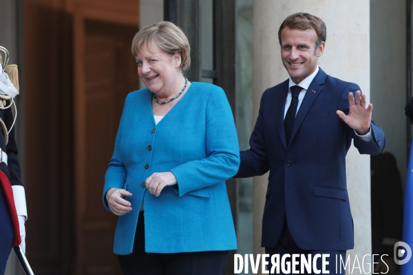 Emmanuel MACRON recoit Angela MERKEL