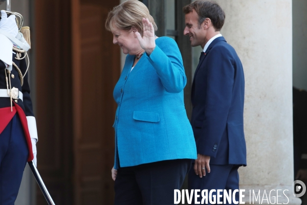 Emmanuel MACRON recoit Angela MERKEL