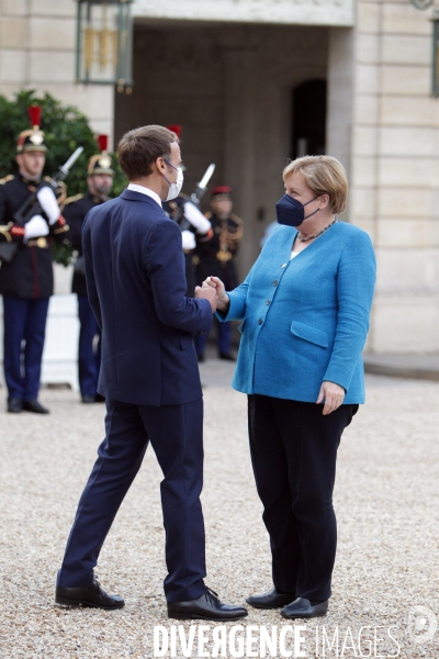 Emmanuel MACRON recoit Angela MERKEL