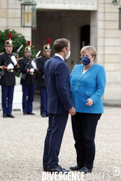 Emmanuel MACRON recoit Angela MERKEL