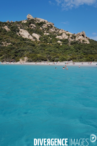 La plage d  Erbaju à Roccapina