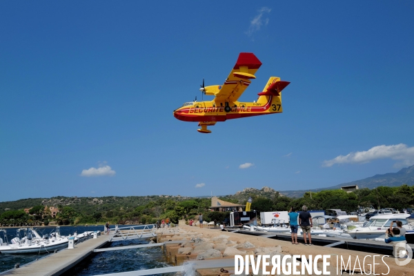 Canadair en approche pour écopage