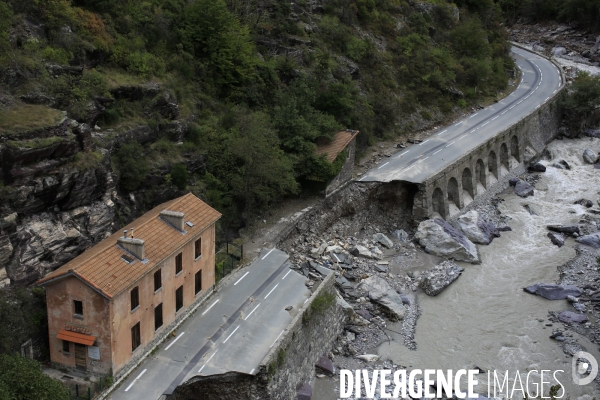 Conséquence de la tempête Alex du 2/10/2020 dans la vallée de la Roya.