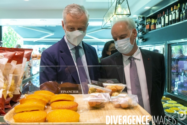 Bruno LE MAIRE et Alain GRISET chez les commerçants de Saint-Germain-en-Laye