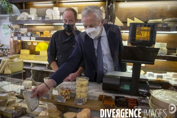 Bruno LE MAIRE et Alain GRISET chez les commerçants de Saint-Germain-en-Laye