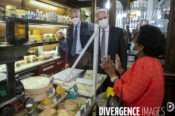 Bruno LE MAIRE et Alain GRISET chez les commerçants de Saint-Germain-en-Laye