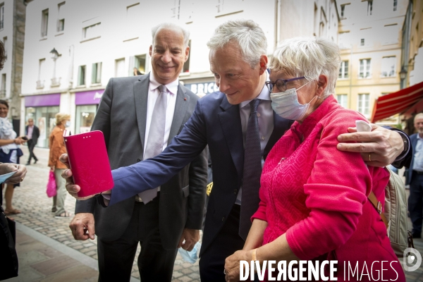 Bruno LE MAIRE et Alain GRISET chez les commerçants de Saint-Germain-en-Laye