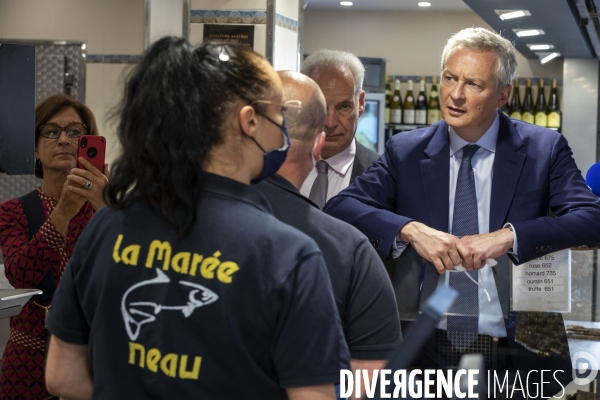 Bruno LE MAIRE et Alain GRISET chez les commerçants de Saint-Germain-en-Laye