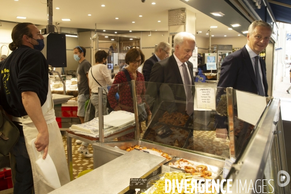 Bruno LE MAIRE et Alain GRISET chez les commerçants de Saint-Germain-en-Laye