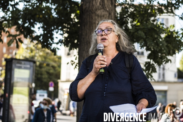 Manifestation pour la defense des jardins des vertus.