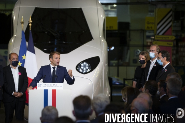 Emmanuel MACRON pour le dévoilement du nouveau TGV M