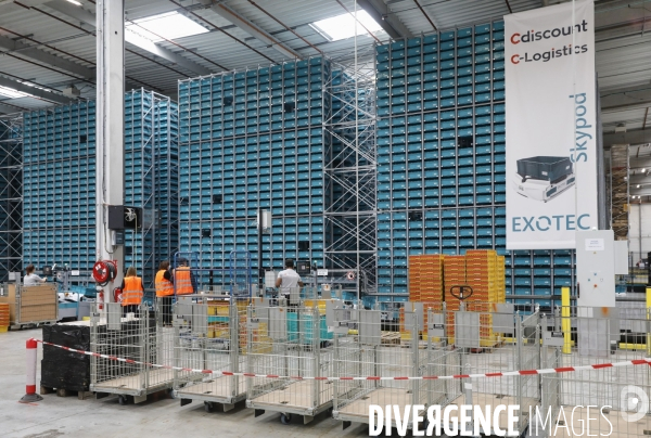 Gestion de picking avec les robots Skypod dans les Entrepôt Cdiscount