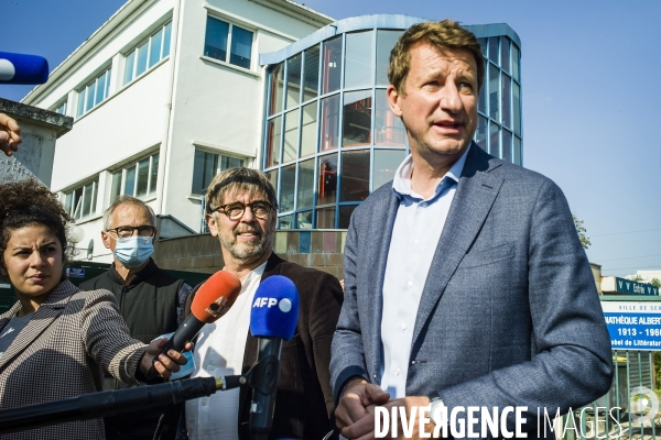 Yannick Jadot visite Cycle terre à Sevran.