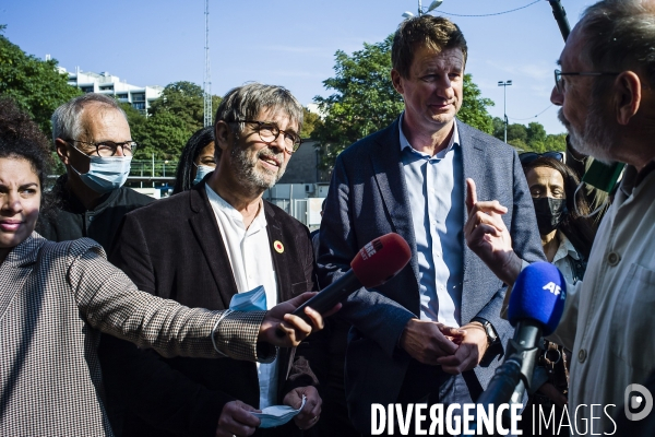 Yannick Jadot visite Cycle terre à Sevran.