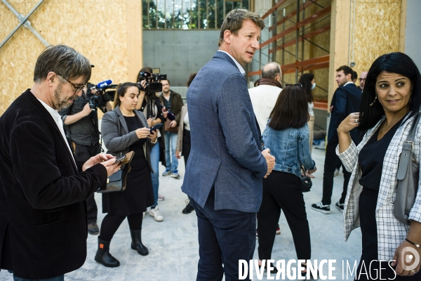 Yannick Jadot visite Cycle terre à Sevran.