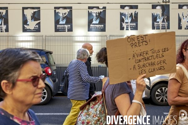 Manifestation des enseignants à Paris