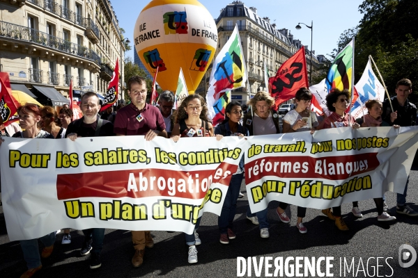 Manifestation des enseignants à Paris