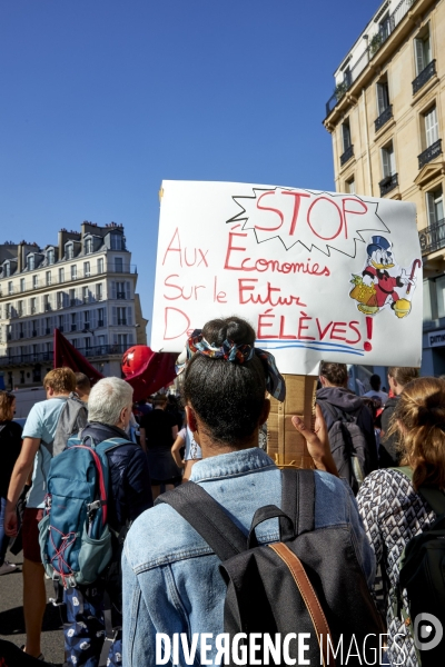 Manifestation des enseignants à Paris