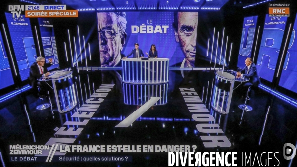 Debat melenchon zemmour sur bfm tv