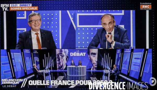 Debat melenchon zemmour sur bfm tv