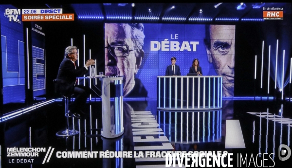 Debat melenchon zemmour sur bfm tv