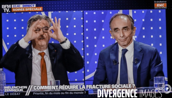 Debat melenchon zemmour sur bfm tv