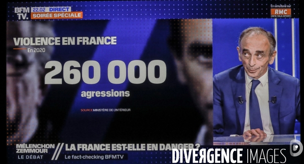 Debat melenchon zemmour sur bfm tv