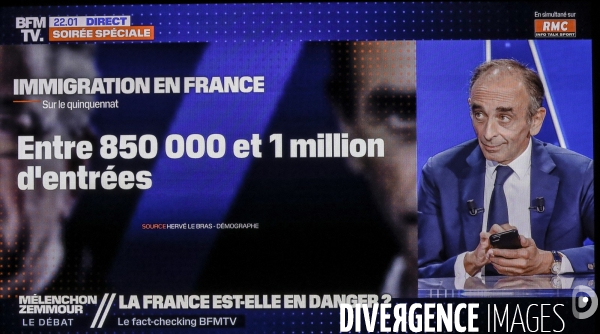 Debat melenchon zemmour sur bfm tv