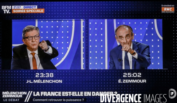 Debat melenchon zemmour sur bfm tv