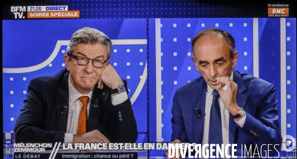 Debat melenchon zemmour sur bfm tv