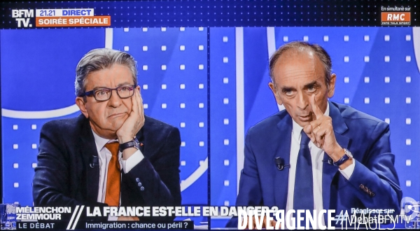 Debat melenchon zemmour sur bfm tv