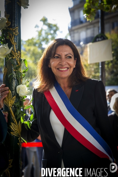 Anne HIDALGO inaugure la place Juliette gréco.