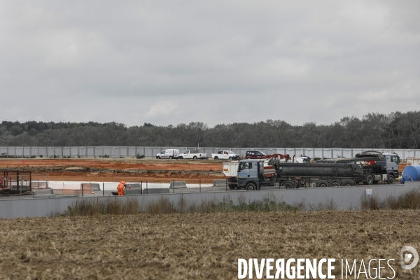 Chantier du metro ligne 17 de gonesse.