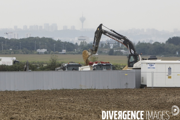 Chantier du metro ligne 17 de gonesse.