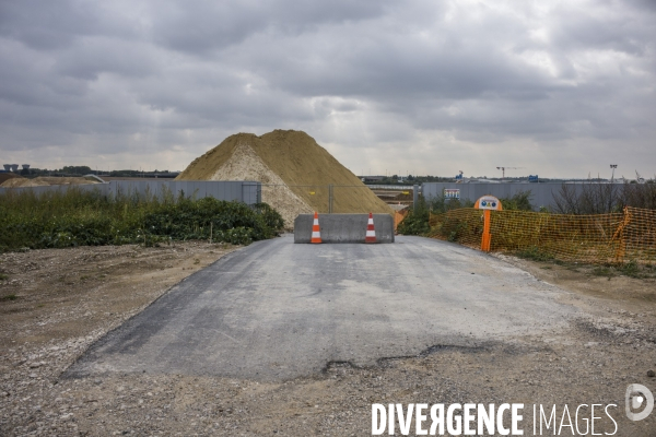 Chantier du metro ligne 17 de gonesse.