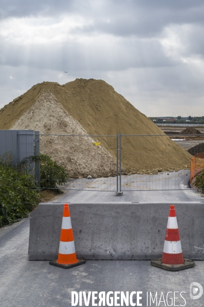 Chantier du metro ligne 17 de gonesse.