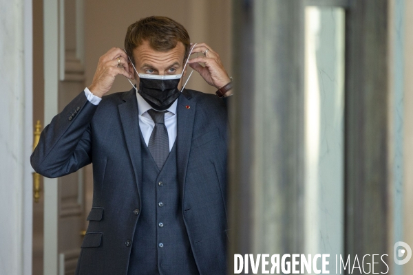 Emmanuel MACRON accueille le premier ministre du Liban
