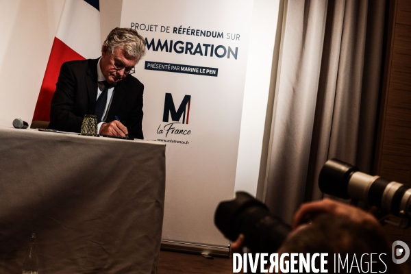 Rn - marine le pen - le referendum sur l immigration