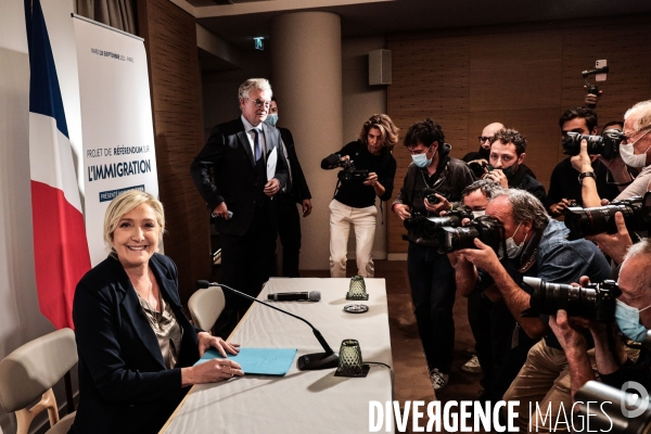 Rn - marine le pen - le referendum sur l immigration