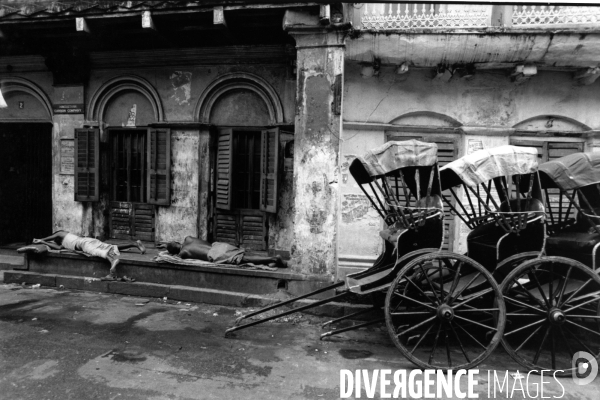 Les « hommes chevaux » de Calcutta, derniers rickshaws humains de la planète