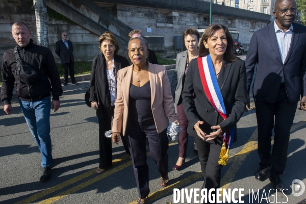 Inauguration de la promenade Edouard Glissant par Anne Hidalgo