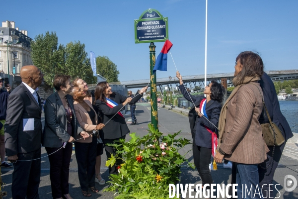 Inauguration de la promenade Edouard Glissant par Anne Hidalgo