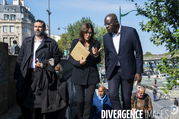 Inauguration de la promenade Edouard Glissant par Anne Hidalgo